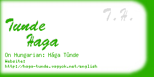 tunde haga business card